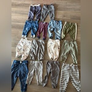 14 Pairs Assorted 12 Month Jogger Pants Set